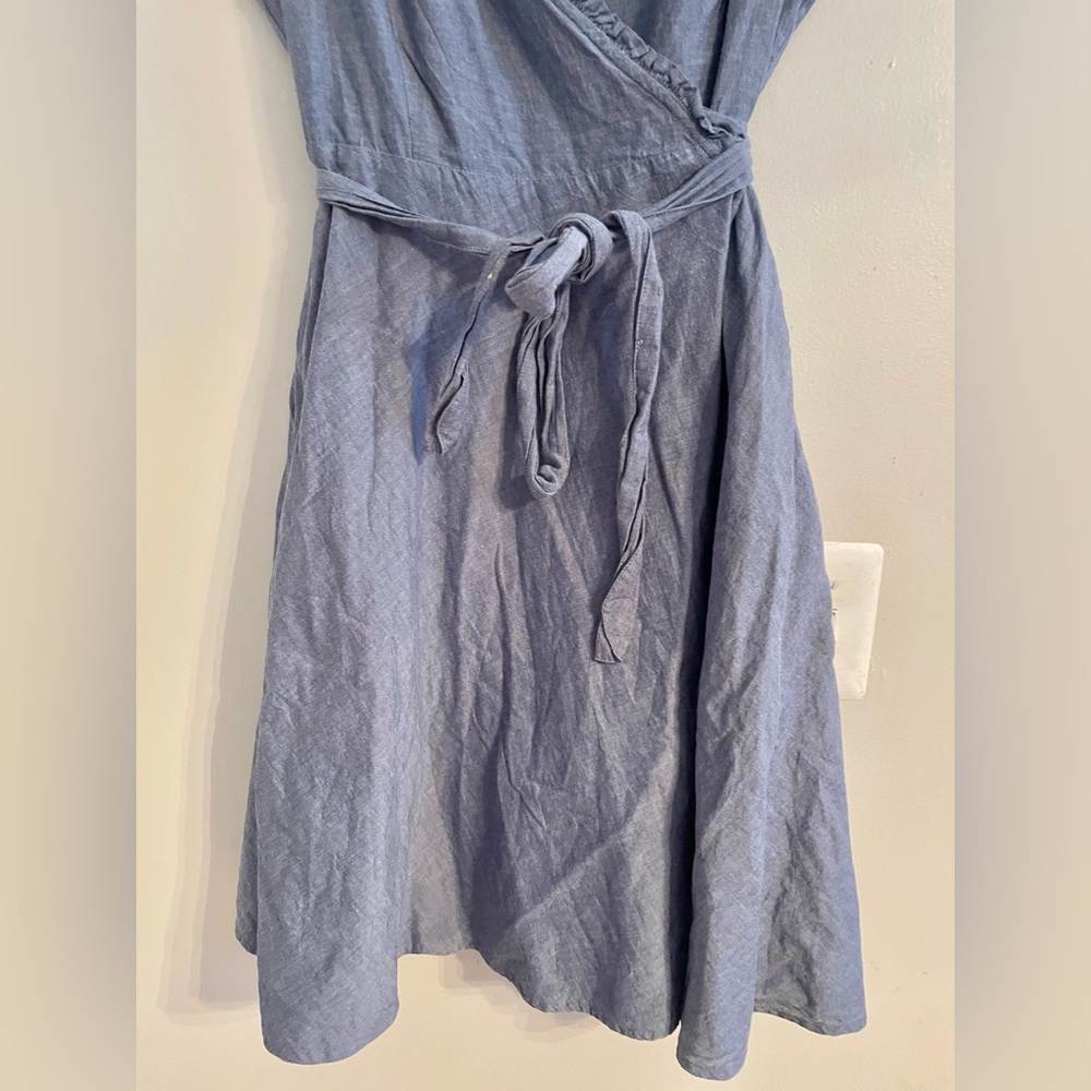 Virginia Dare (VDDC) Janie Wrap Dress Blue Size Small- EUC - Picture 5 of 11